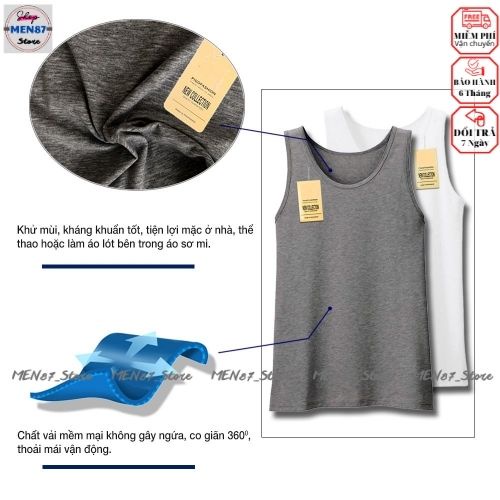 Áo thun ba lỗ nam - 3 lỗ sát nách tanktop tập gym thể thao - Áo thun trơn vải cotton thoáng mát co giãn hút mồ hôi