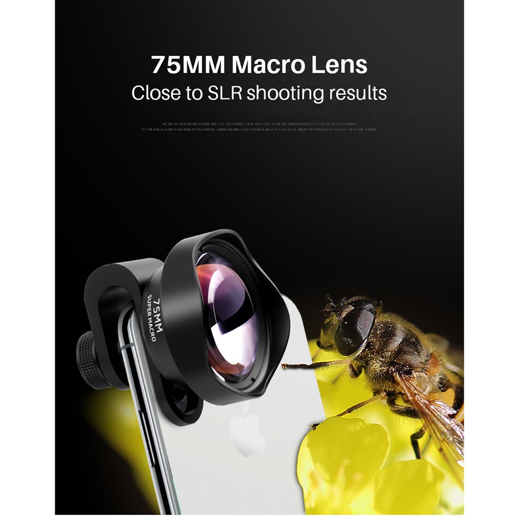 Ống kính Ulanzi super macro 75mm,lens macro 4K,siêu cận cảnh, phù hợp nail, mi, săm môi, mày