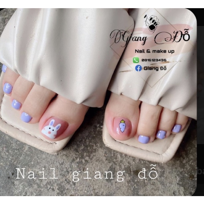 Set 24 móng chân giả giá rẻ kèm keo dũa