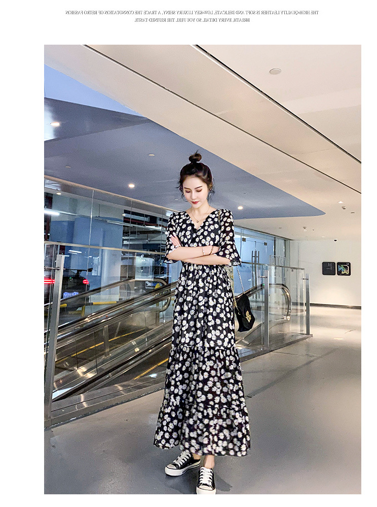 2021 NEW ARRIVAL ready stock french style dress Floral skirt women fashion clothes