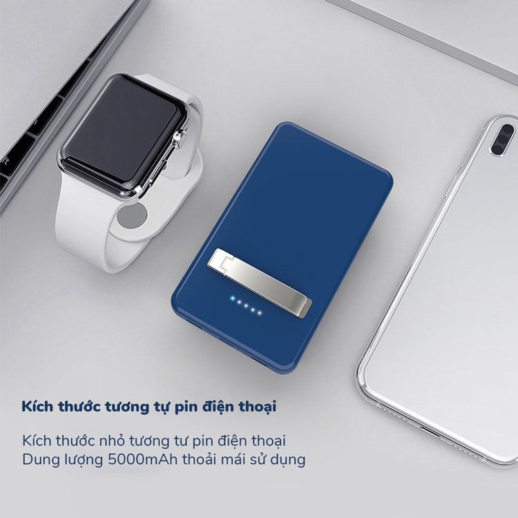 Pin dự phòng tích hợp bộ sạc nhanh 15W thiết kế hút từ tính Magsafe thế hệ mới 2021