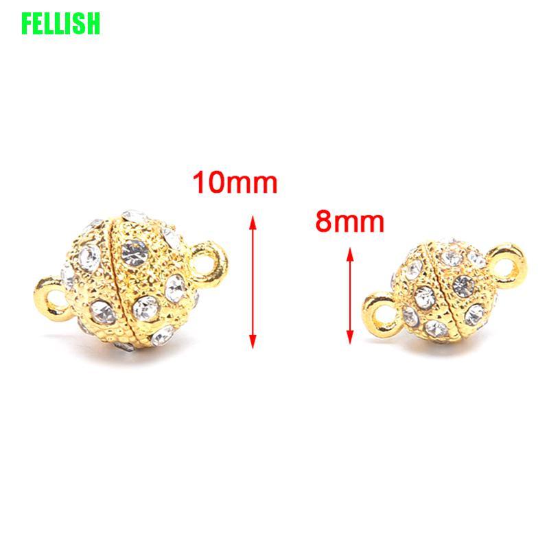 Set 5 Móc Khóa Nam Châm Bằng Kim Loại Đính Đá Chuyên Dụng Làm Đồ Trang Sức