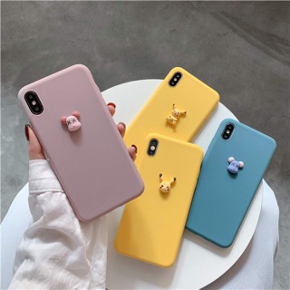 Ốp dẻo gắn stick thú cho iphone 6G-11promax