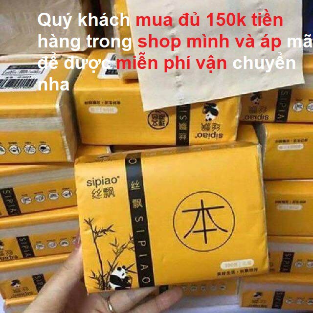 Gói giấy ăn gấu trúc Sipiao Hàng chuẩn 100%