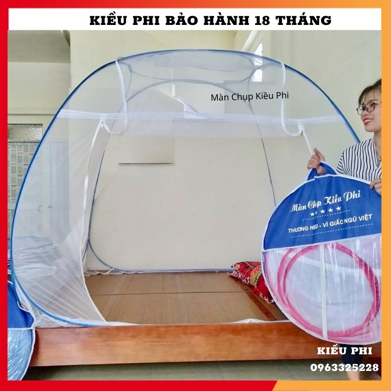 Mùng Tự Bung KIỀU PHI Màn chụp đỉnh rộng cao cấp vải dày dặn