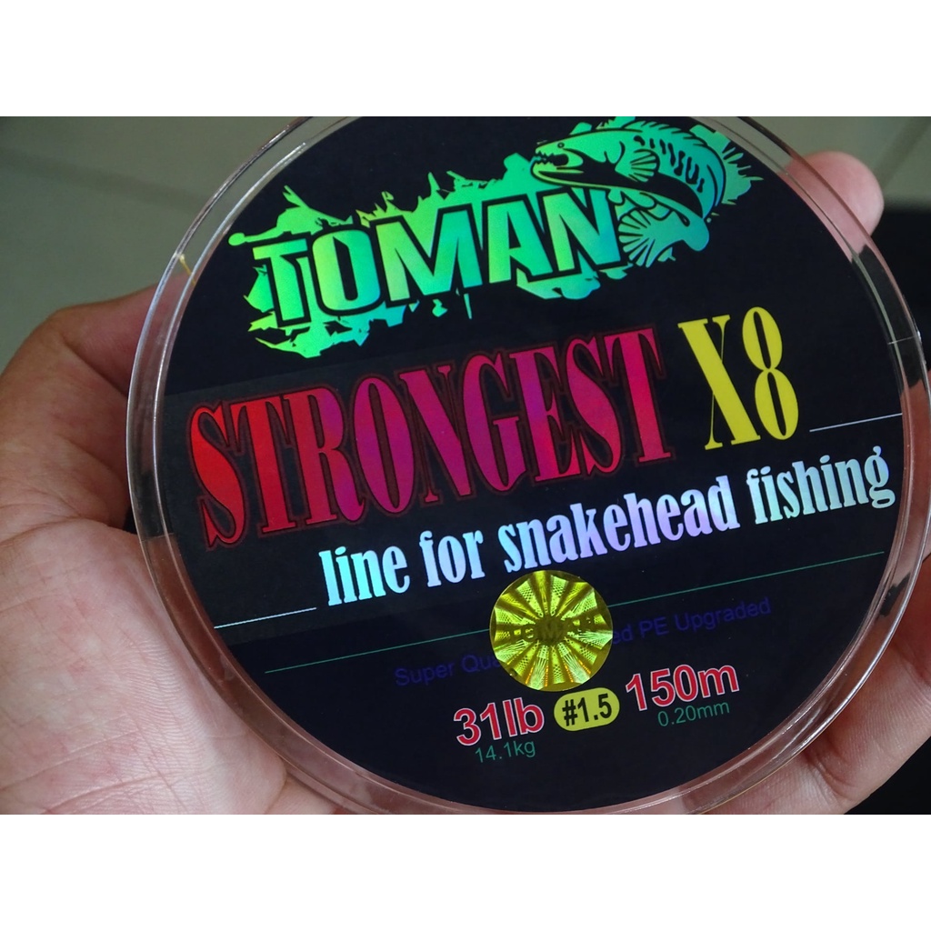 Dây câu cá Toman X8 150m Hàng Chính Hãng