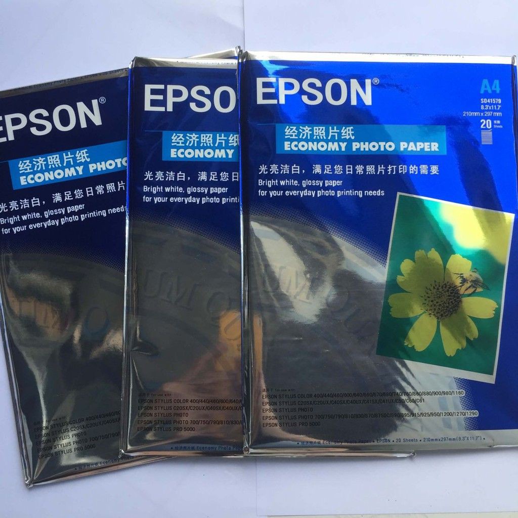 Giấy in ảnh epson định lượng 230 A4 ( Xấp 20 tờ) (๖ۣۜTốt nhất -๖ۣۜRẻ nhất)