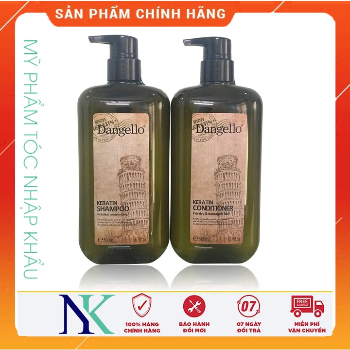 DẦU GỘI XẢ KERATIN DANGELLO SIÊU MƯỢT 500ML