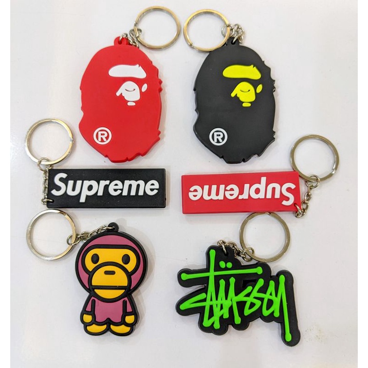 Móc khóa Supreme, bape, stussy