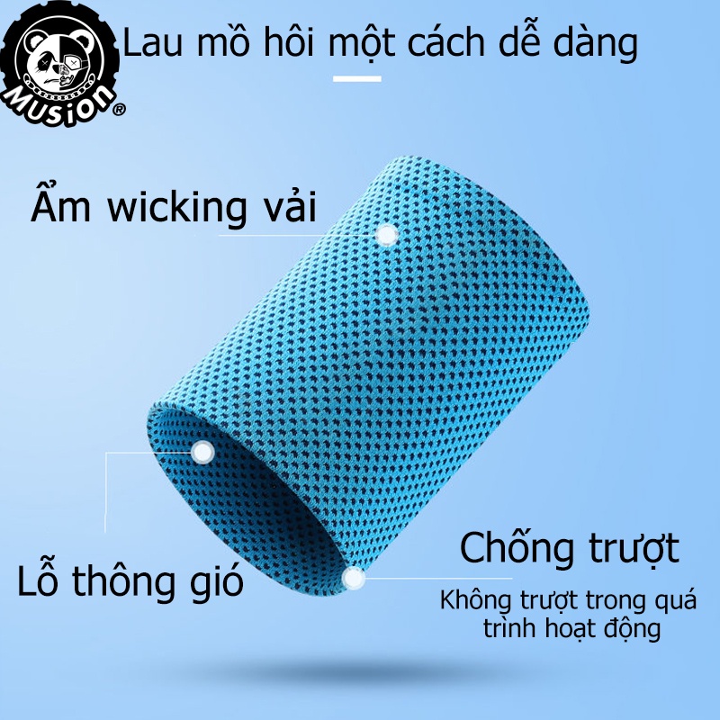 Băng đeo cổ tay thể thao làm từ polyester mát lạnh giữ ấm thấm hút mồ hôi cho nam và nữ