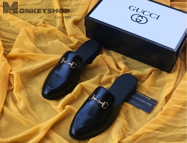 Giày sục nam thời trang  - Da bò cao cấp( Bảo hành 12 tháng - Có hộp )