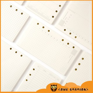 Giấy refill sổ còng kim loại 6 lỗ khổ A5/A6 nhiều mẫu