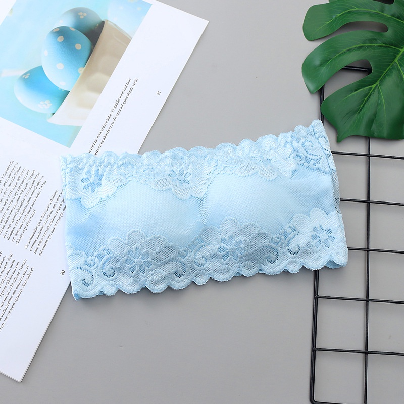 Áo lót ống có mút đệm nâng ngực với trang trí ren quyến rũ cho nữ