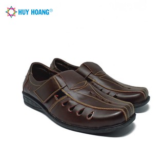 Giày rọ nam Huy Hoàng da bò màu nâu LS7785