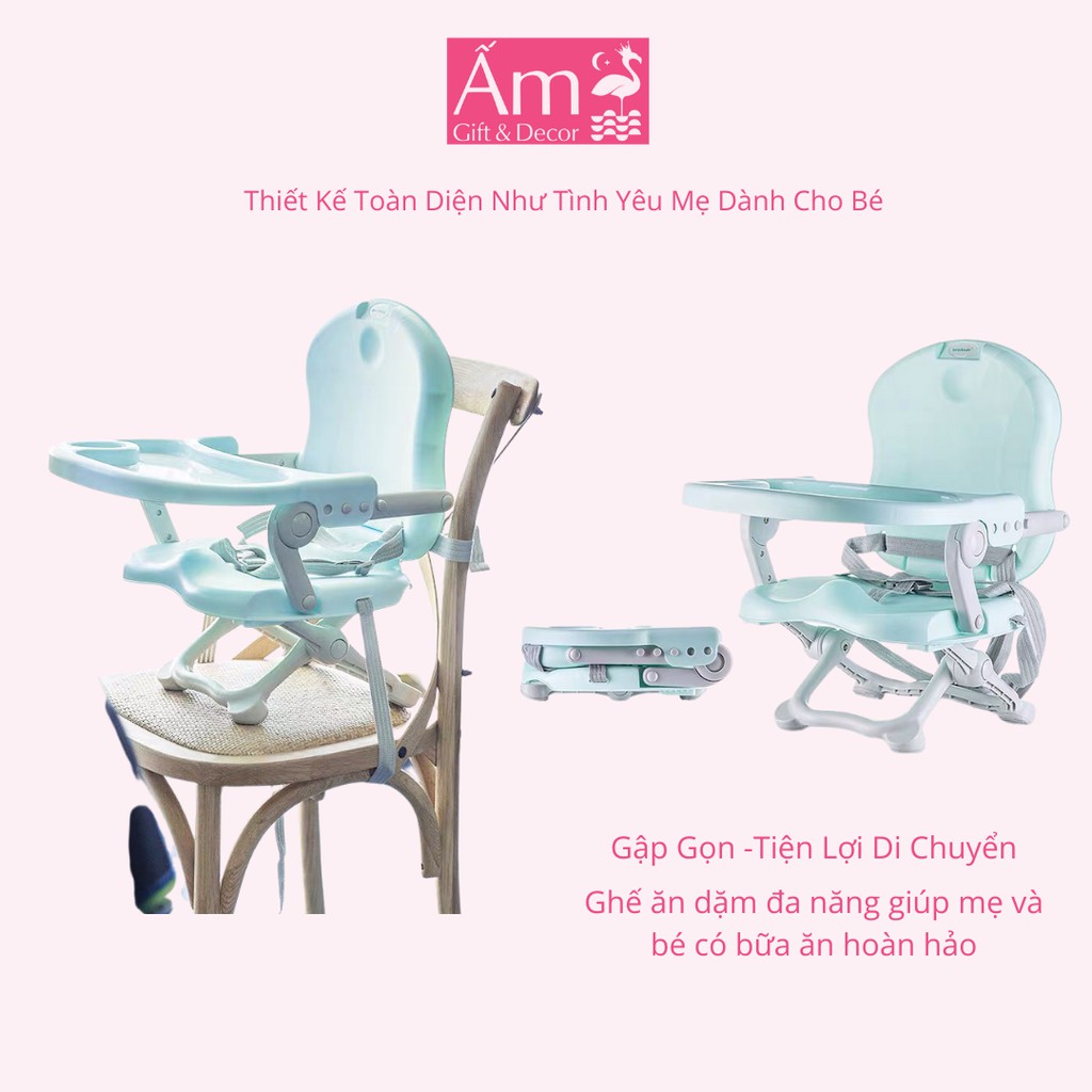 Ghế Ăn Dặm Cho Bé Ấm Gift Decor Có Thể Gập Gọn Và Mang Đi Du Lịch, Trên Xe Ô Tô Dành Cho Bé Tập Ngồi
