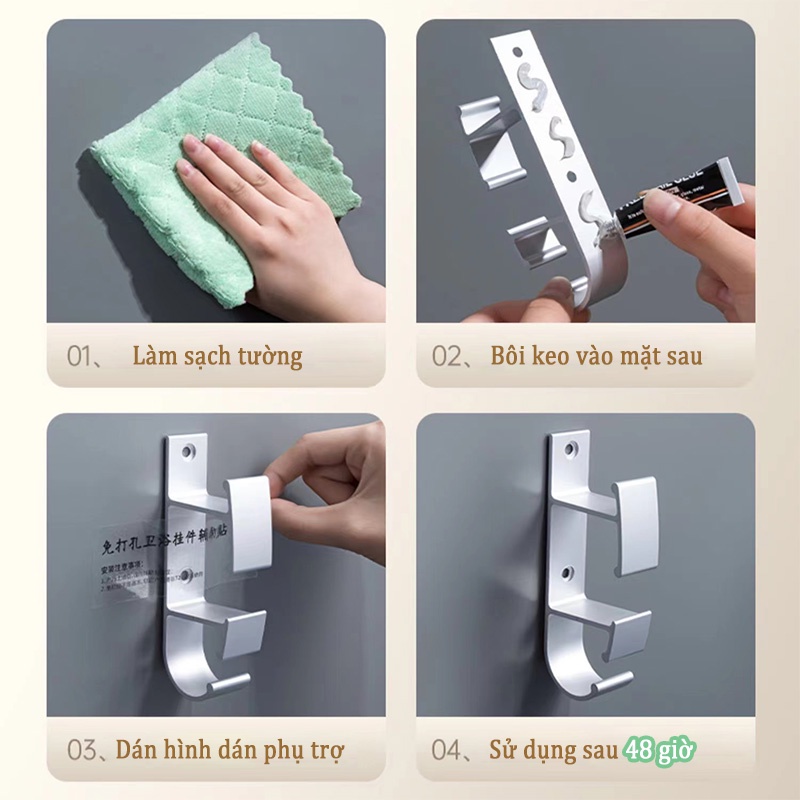 Móc treo đồ MEIDOO gắn tường không cần khoan lỗ dành cho nhà bếp phòng tắm