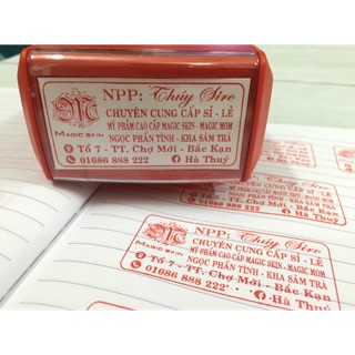 BÁN CHẠY - Khắc dấu cửa hàng 6-7 dòng - Khắc theo yêu cầu TDstamp, Shiny, Trodat