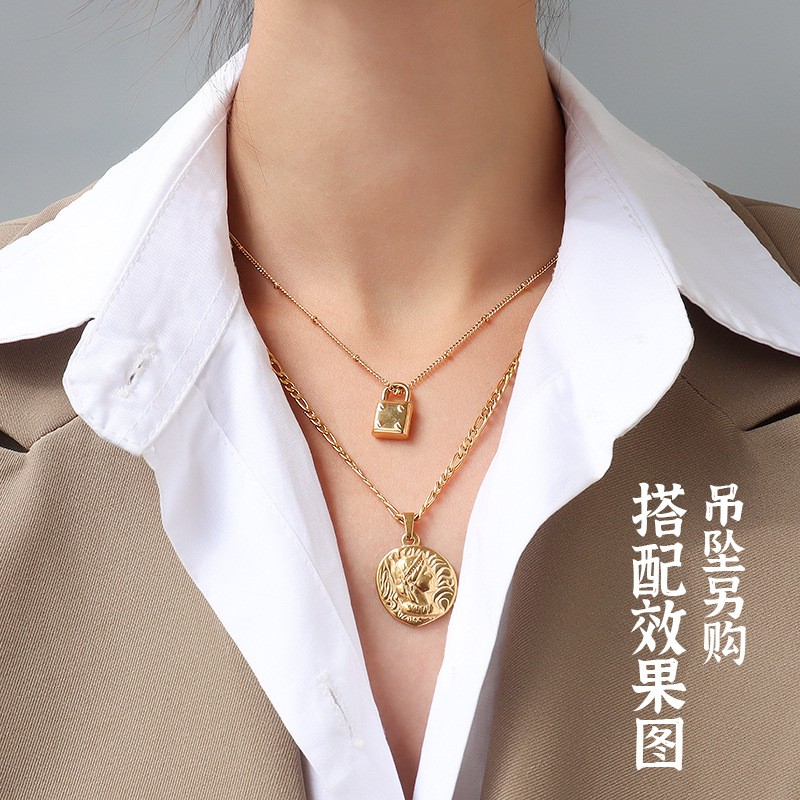 Dây Xích Xoắn Bằng Thép Titan Mạ Vàng 18k p873 Chuyên Dụng