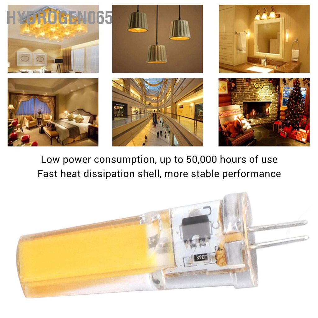 Hydrogen065 Bóng đèn LED 6 miếng G4 Đèn COB có thể điều chỉnh độ sáng 9W 500LM cho chùm treo trần phong cảnh gia đình
