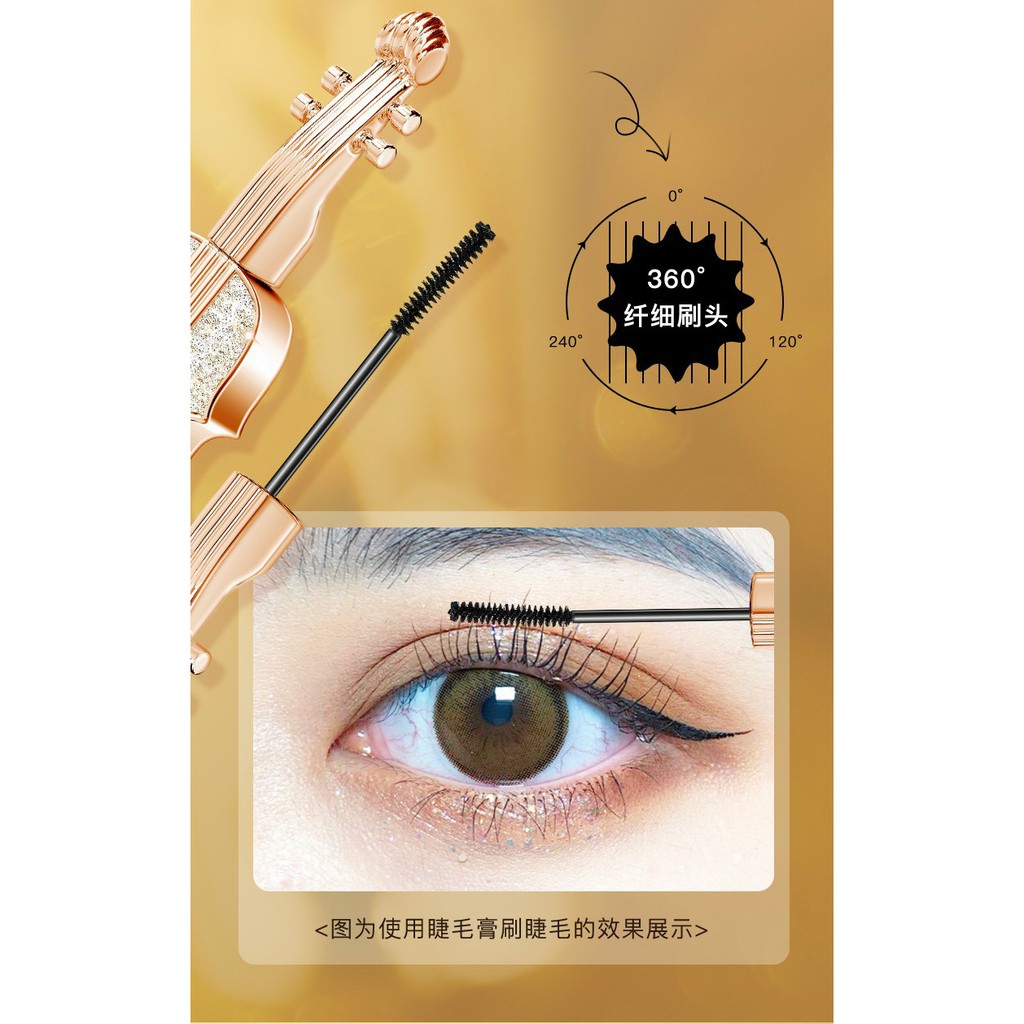 Mascara Chải Cong Mi Linnsz Cây Đàn Siêu Nhuyễn Không Lem Không Trôi