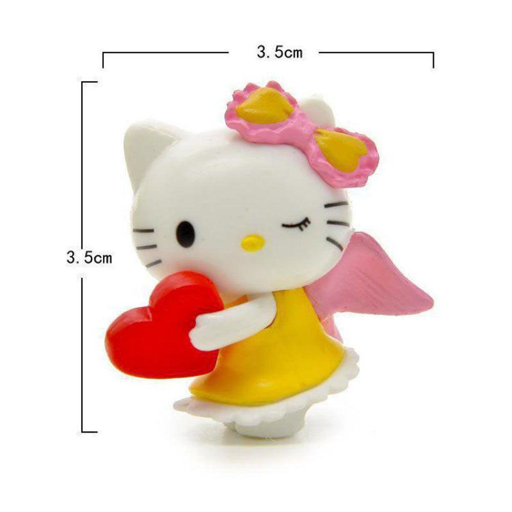 Bộ 6 Mô Hình Mèo Hello Kitty Dễ Thương Dùng Trang Trí