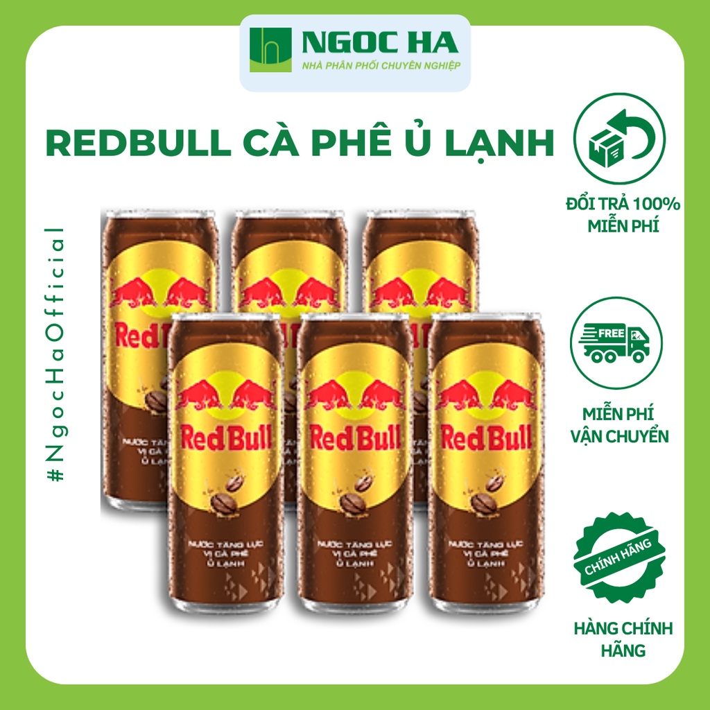 Lốc 6 Lon Red Bull Nước Tăng Lực Vị Cà Phê Ủ Lạnh (250ml x 6 Lon)