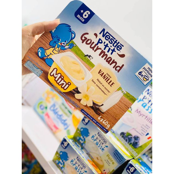 Váng sữa Nestle vỉ 6 hộp x 60G cho bé từ 6 tháng