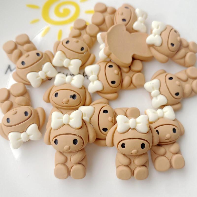 [Còn Hàng]miếng Dán Điện Thoại Hình Thỏ Bằng Nhựa Resin Màu Cà Phê Diy [Giao Hàng Nhanh]