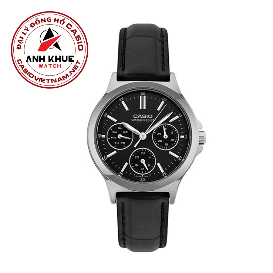 Đồng Hồ Casio | Nữ LTP-V300L-1AUDF | Dây Da | 6 Kim | Chống Nước
