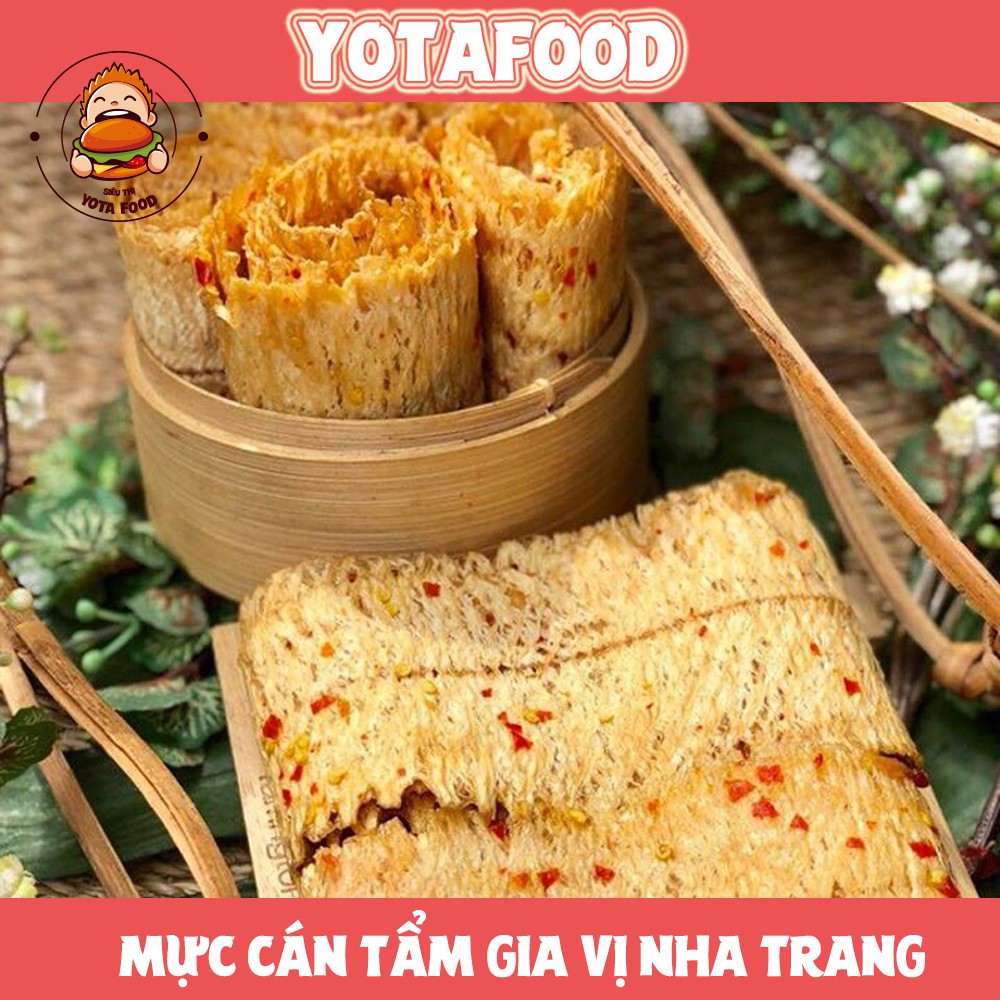 Khô mực cán tẩm gia vị Nha Trang loại ngon - hũ pet 300gram ( Thơm dai - đậm vị ) | Yotafood