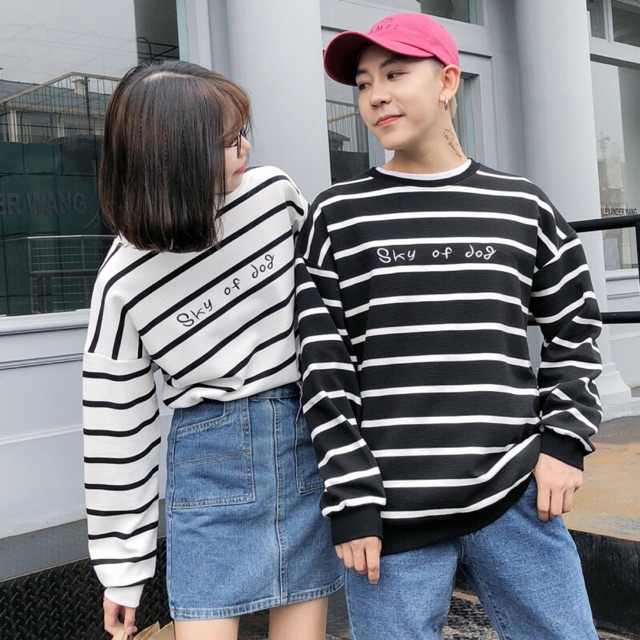 Áo đôi kẻ sọc len mỏng hot hit
