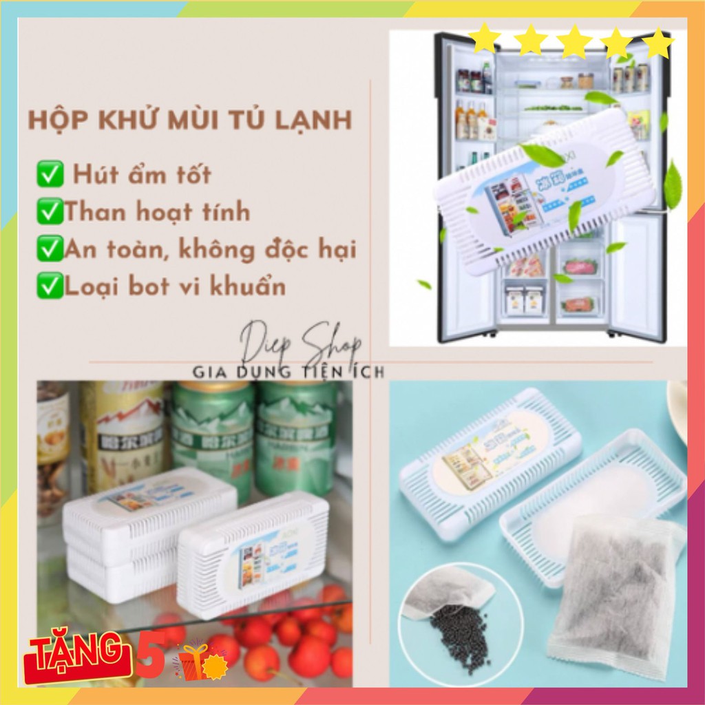 Khử mùi ❤️SALE❤️ Khử mùi tủ lạnh -làm thơm chống hôi tủ lạnh oxi than hoạt tính 12x6cm siêu sạch QC231