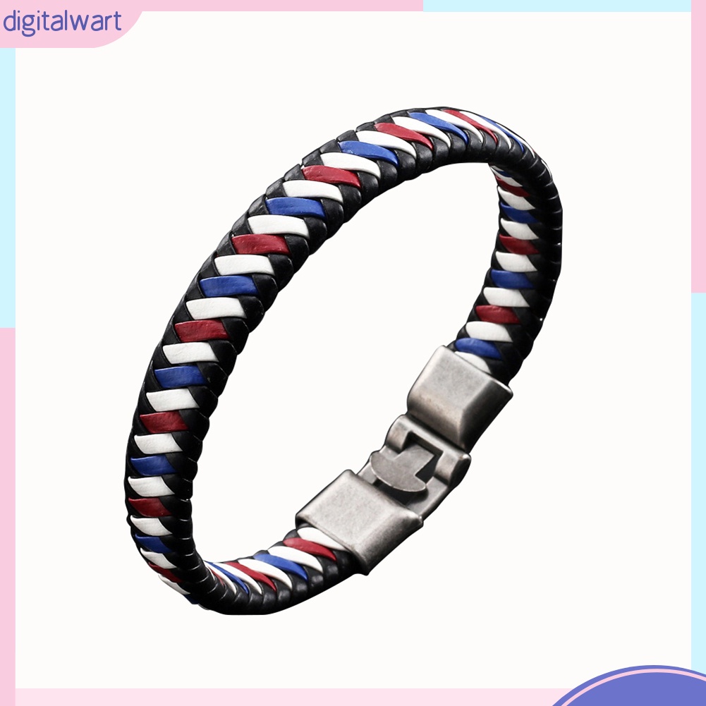 Vòng tay bện dây giả da thời trang Unisex