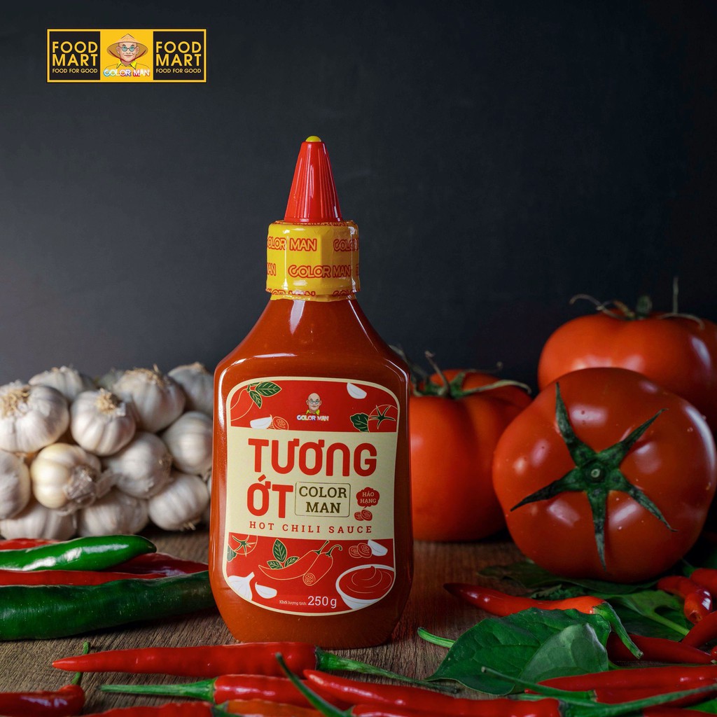 Tương Ớt Hảo Hạng Color Man Chai 250g thành phần ớt tươi đến 34% cao nhất thị trường hương tỏi và ớt lên men | BigBuy360 - bigbuy360.vn