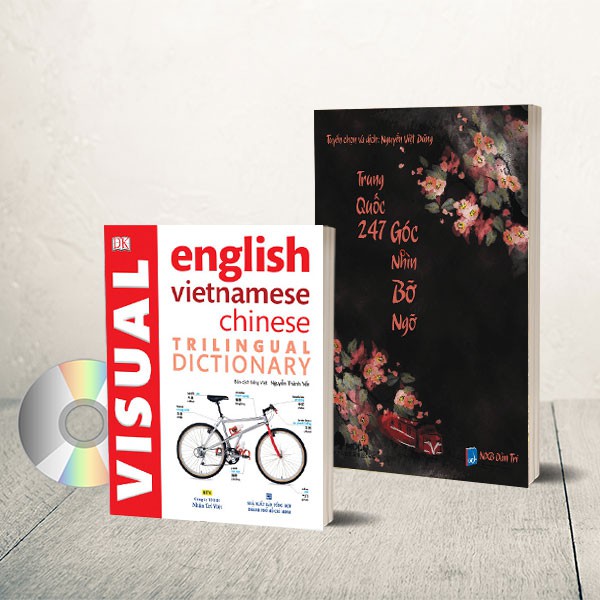 Sách - Combo: Góc nhìn bỡ ngỡ + Từ điển Tam ngữ Anh - Trung - Việt Visual + DVD quà tặng