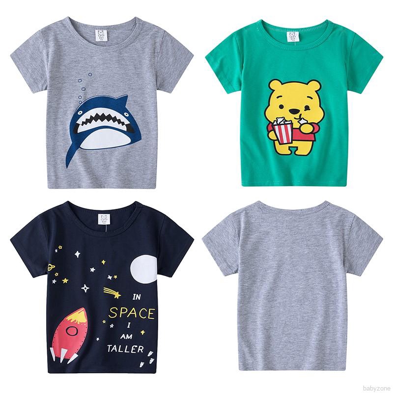 Áo thun cộc tay in hình dễ thương cho bé