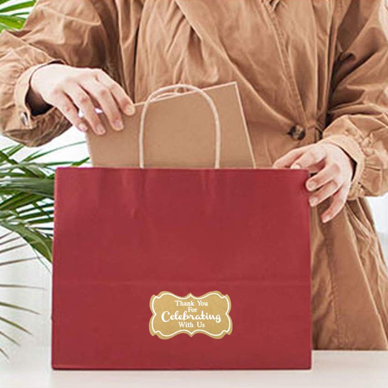 500 Nhãn Dán Chữ Thank You for Celebrating with Us Trang Trí Bao Lì Xì Năm Mới