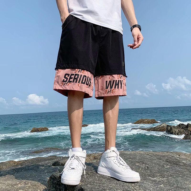 Quần sọt nam Bigsize Quần short đùi nam kaki ngố mỏng Giả Hai Thời Trang kiểu trẻ trung Hàn Quốc đẹp cao cấp，cho người mập béo