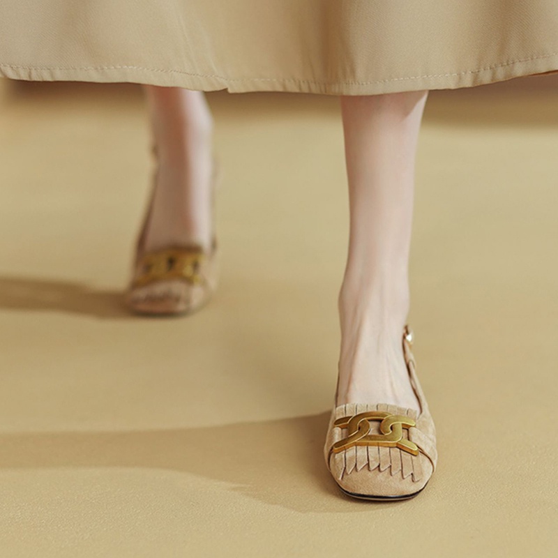 Giày IELGY đế thấp mũi vuông mềm mại thời trang cho nữ