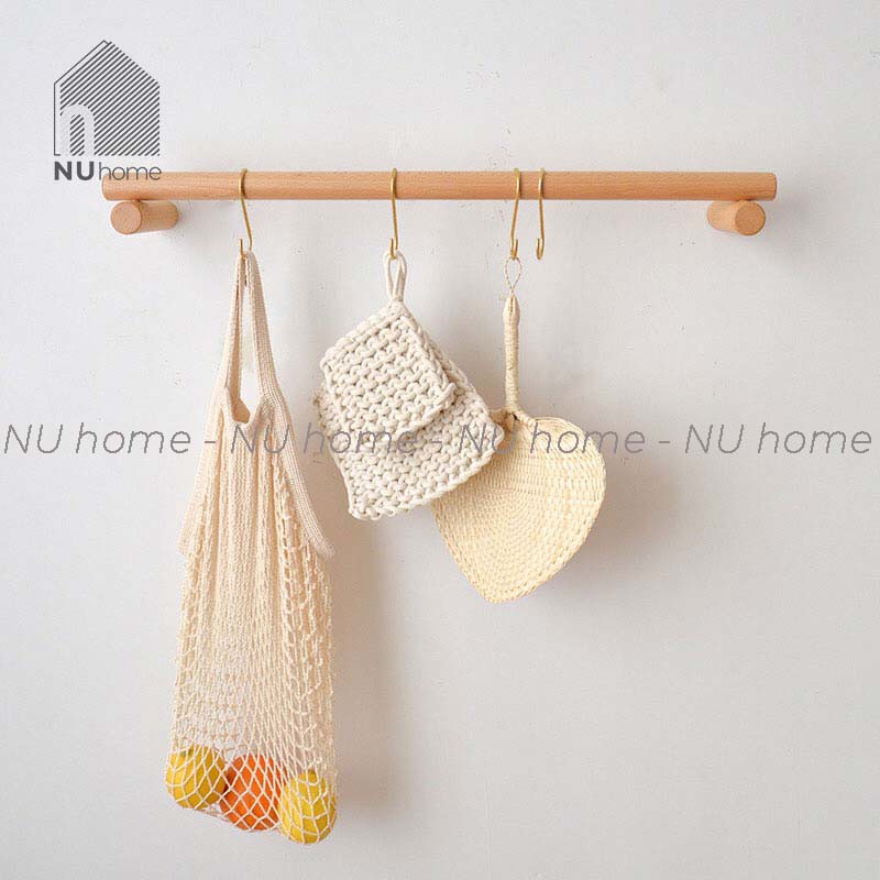 nuhome.vn | Thanh gỗ treo đồ, khăn Jii 🎏FREESHIP🎏 giá treo khăn đơn giản thiết phong cách hàn quốc dùng nhiều vị trí