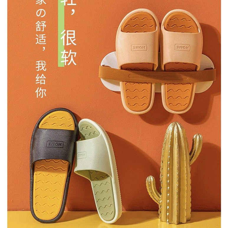 Dép đi trong nhà Unisex, dép nam nữ 2 mầu, cao su chống trợt, siêu êm FOR HOME PKT DP06