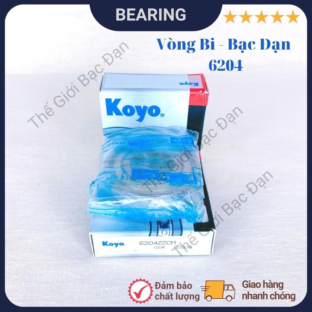 Vòng bi bạc đạn  6204 ZZCM KOYO - hàng đẹp - chất lượng cao - Thế Giới Bạc Đạn
