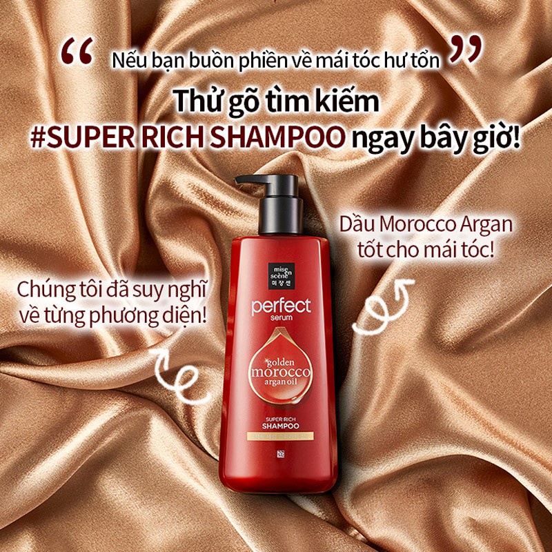 Dầu Gội/ dầu xả Mise En Scene Perfect Serum Shampoo 680ml