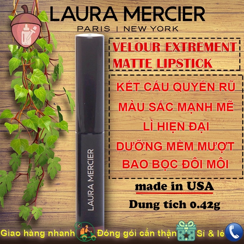 Son Lì Quyến Rũ - LAURA MERCIER - Velour Extrement Matte Lipstick 0.42g