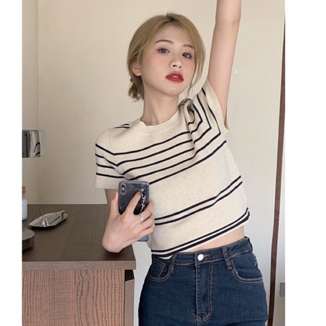 ÁO LEN MONTOGHI KẺ NGANG BASIC