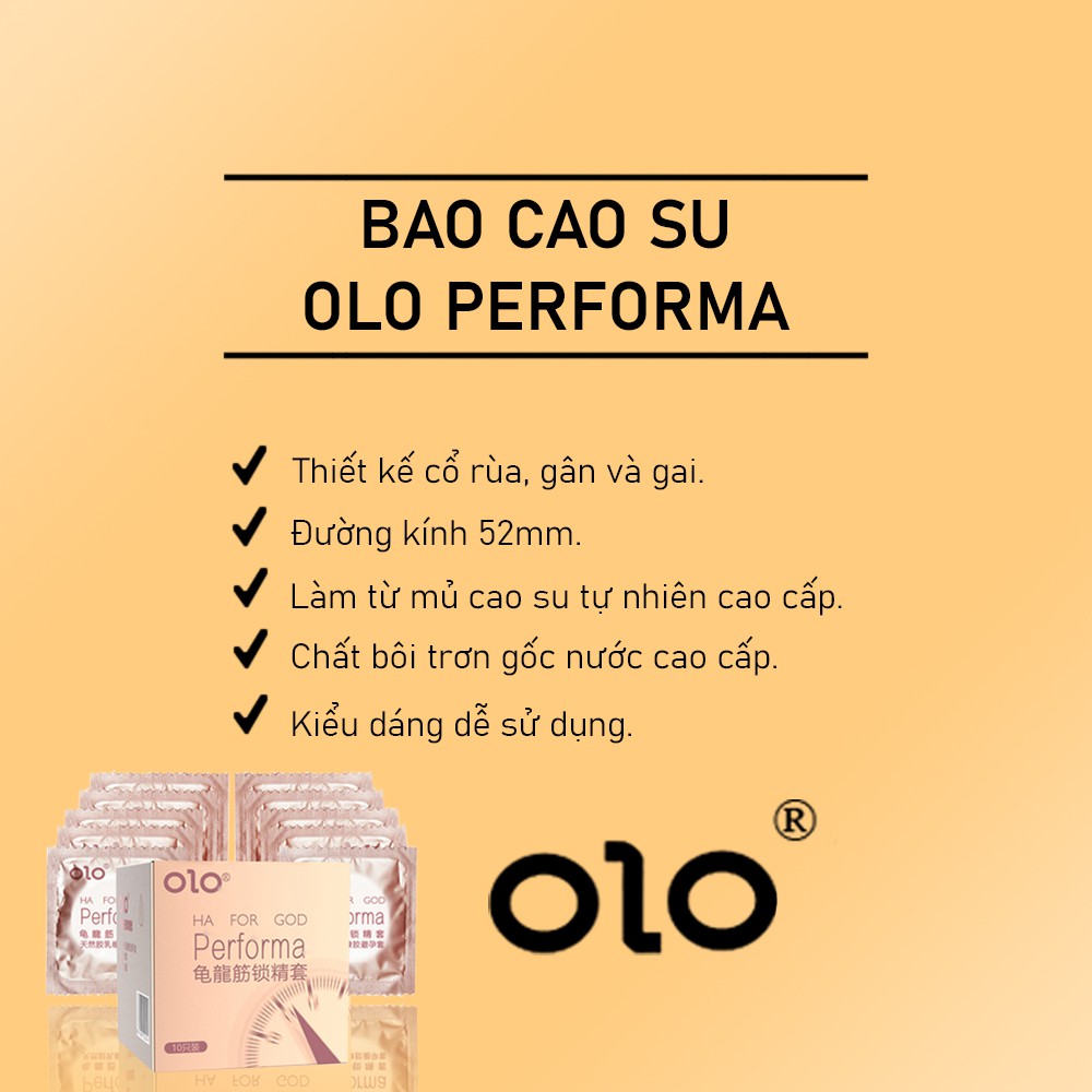 BCS Bao Cao Su Kéo Dài Thời Gian - Bao Cao Su Gai OLO Performa 1 cái