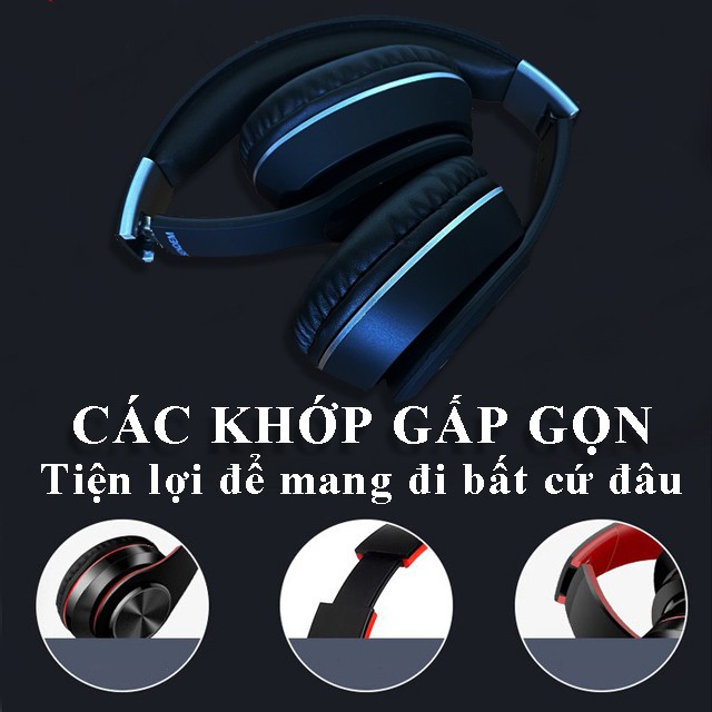 Tai Nghe Bluetooth chụp tai chính hãng Sendem K33, tai nghe không dây thời trang, Có Khe Cắm thẻ Nhớ