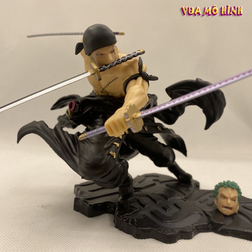 Mô hình One Piece - Figure One piece Zoro ba nghìn thế giới bản 2 đầu có haki ở kiếm  cao 20cm