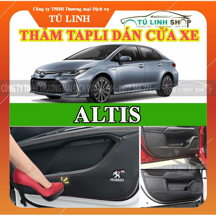 Bộ 4 Thảm Tapli dán cánh cửa chống trầy xước xe ALTIS