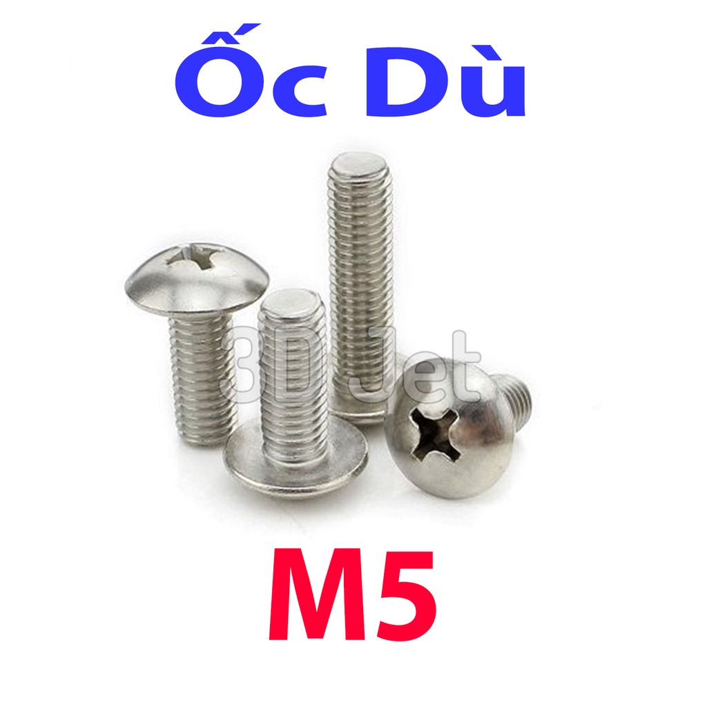 10 Ốc Inox Dù 4 cạnh m3 m4 m5